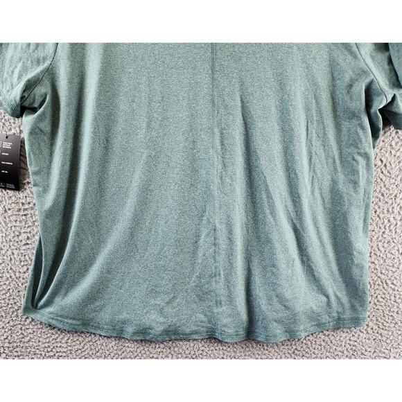 ID Ideology Women's Plus Size Curved-Hem V-Neck Top Sequoia Short Sleeves New - Picture 5 of 7